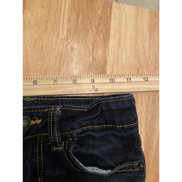Girls Super Stretchy Bootcut Jeans Size 6X, Cat and Jack, Dark, Adjustable Waist - Picture 14 of 14